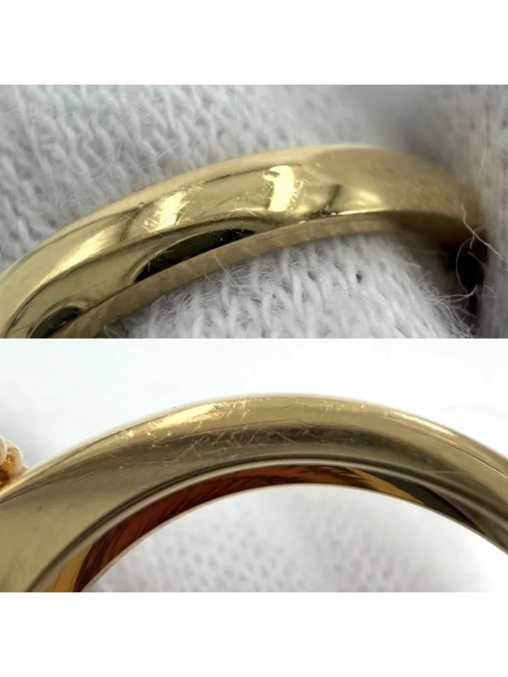 Van Cleef & Arpels Ring Vintage Alhambra 48 Gold Tiger Eye Brown